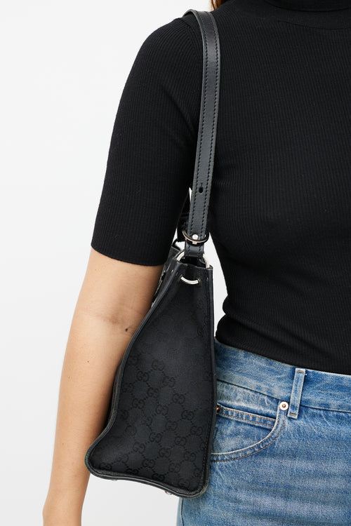 Gucci Black Monogram Shoulder Bag