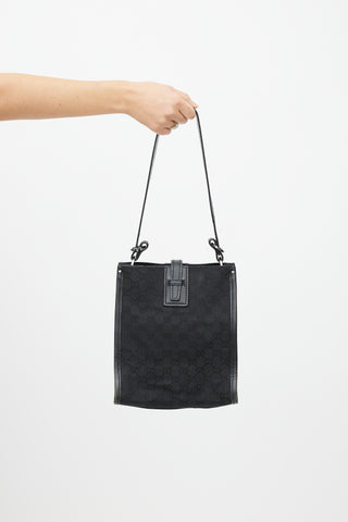 Gucci Black Monogram Shoulder Bag