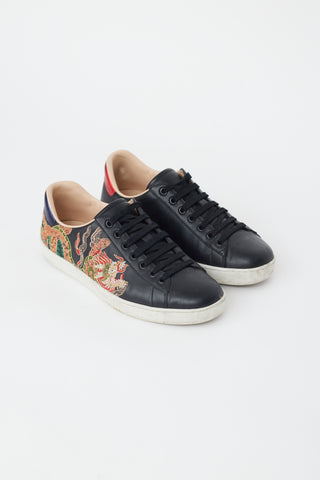 Gucci Black 
Multi Ace Dragon Sneaker