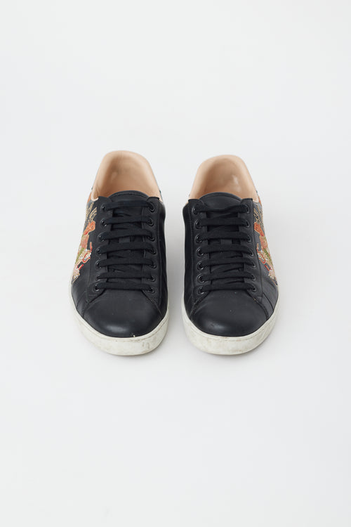 Gucci Black 
Multi Ace Dragon Sneaker