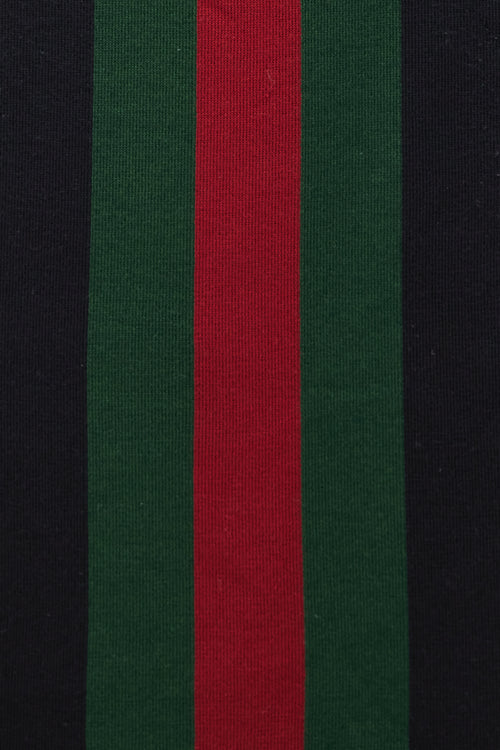 Gucci Black 
Multicolour Wool Striped Scarf