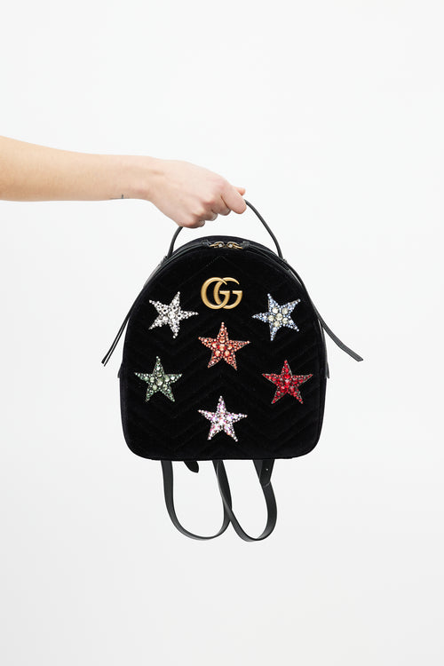 Gucci Black 
Multi Star Gem GG Dome Backpack