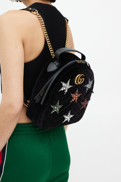 Gucci Black 
Multi Star Gem GG Dome Backpack