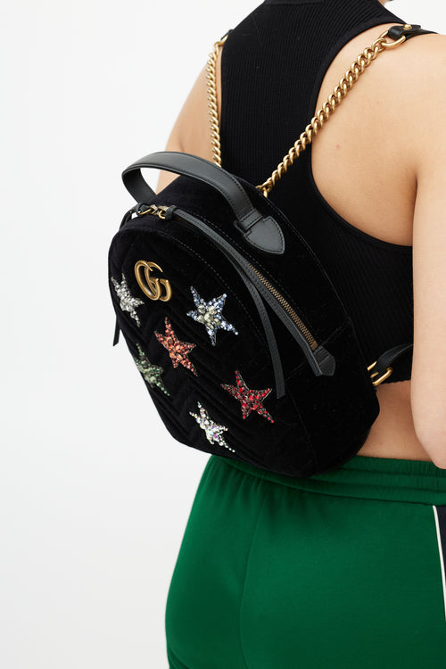 Gucci Black 
Multi Star Gem GG Dome Backpack