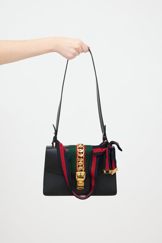 Gucci Leather Sylvie Chain Link Bag