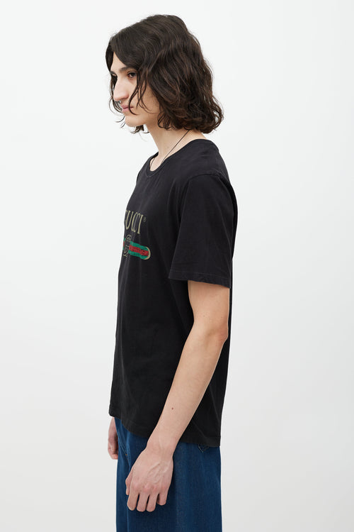 Gucci Black 
Multicolour Logo T-Shirt