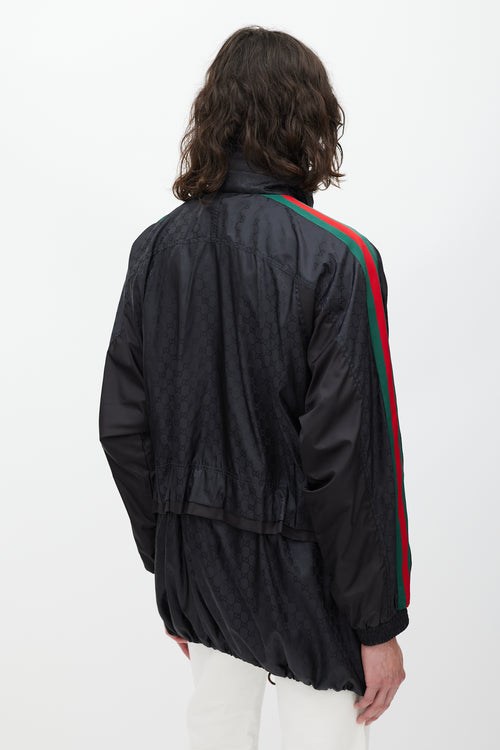 Gucci Black 
Multicolour Nylon Monogram Jacket