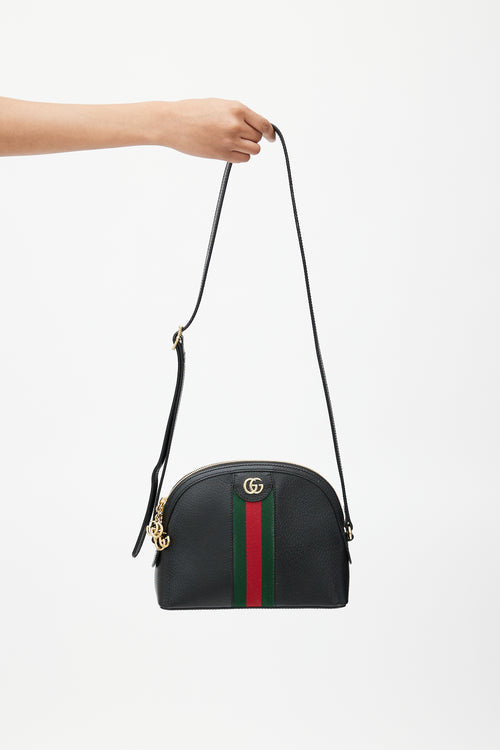 Gucci Black 
Multicolour Ophidia Striped Leather Bag