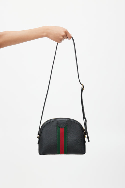 Gucci Black 
Multicolour Ophidia Striped Leather Bag