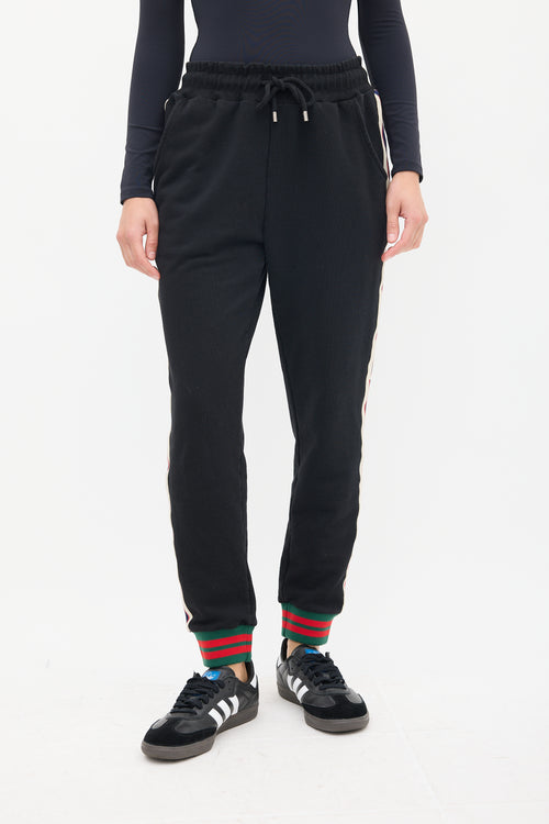 Gucci Black 
Multicolour Striped Sweatpant