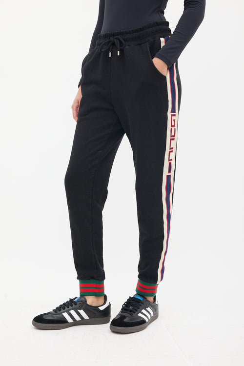 Gucci Black 
Multicolour Striped Sweatpant