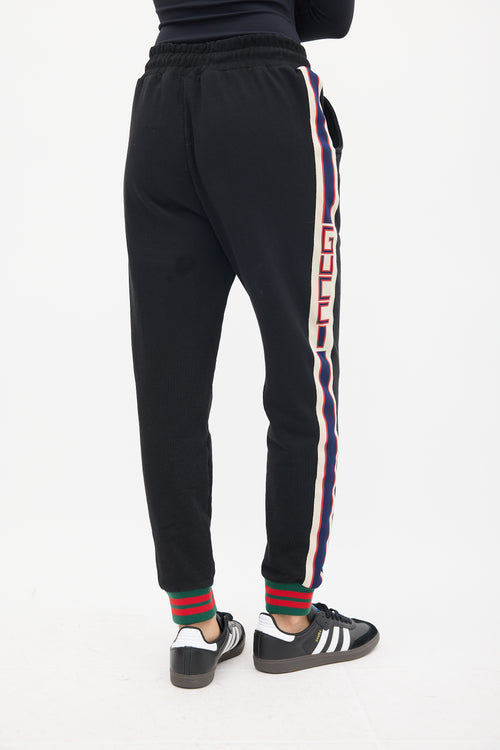 Gucci Black 
Multicolour Striped Sweatpant