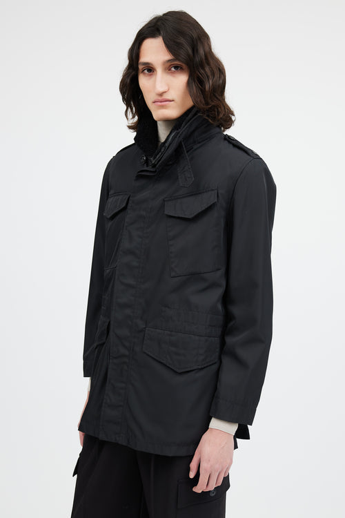 Gucci Black Nylon Two Piece Jacket