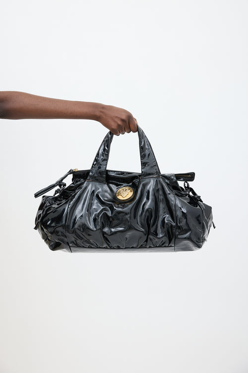 Gucci Black Patent Leather Hysteria Bag