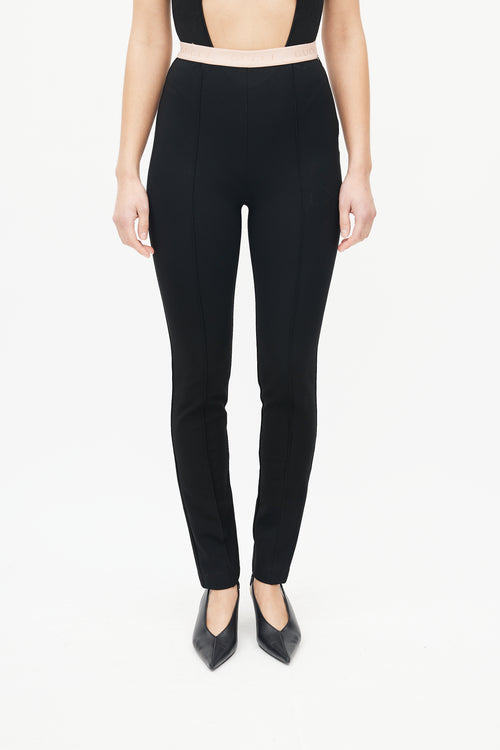 Gucci Black 
Pink Front Pleat Trouser