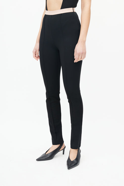 Gucci Black 
Pink Front Pleat Trouser