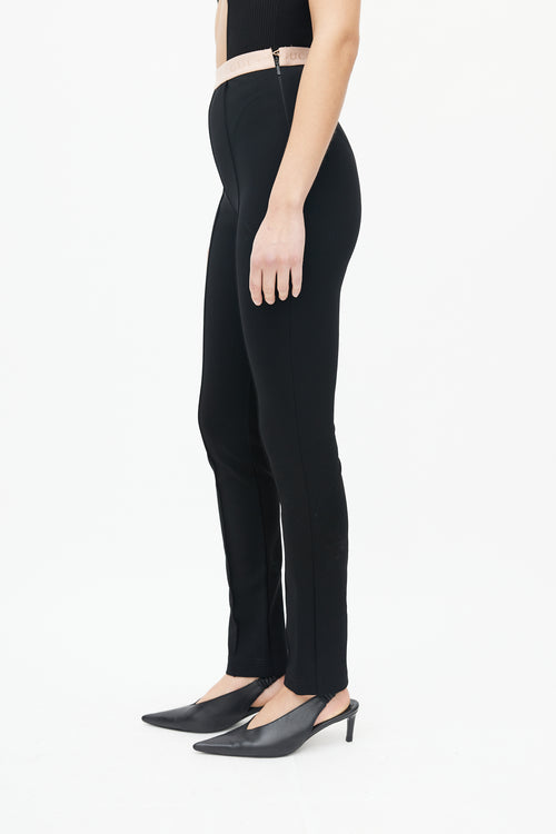 Gucci Black 
Pink Front Pleat Trouser