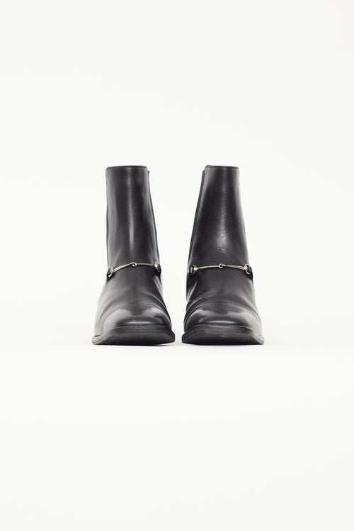 Gucci Black Leather Chelsea Boot