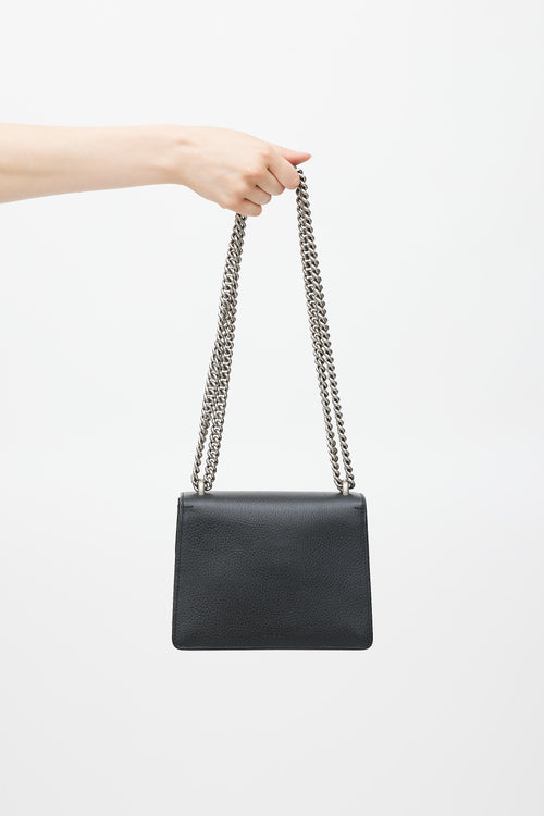 Gucci Black 
Silver Leather Dionysus Bag