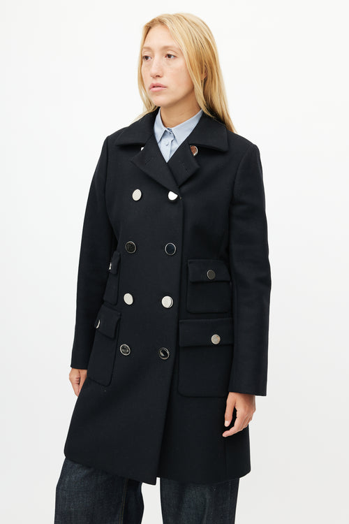 Gucci Black Wool Double Breasted Coat