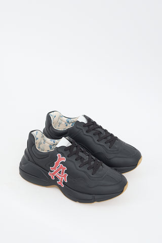 Gucci Black 
Multicolour Leather LA Angels Rython Sneaker