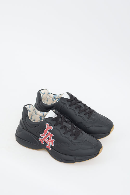 Gucci Black 
Multicolour Leather LA Angels Rython Sneaker