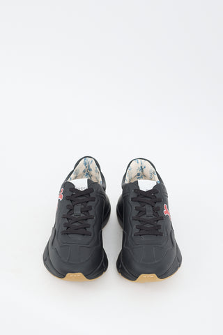 Gucci Black 
Multicolour Leather LA Angels Rython Sneaker