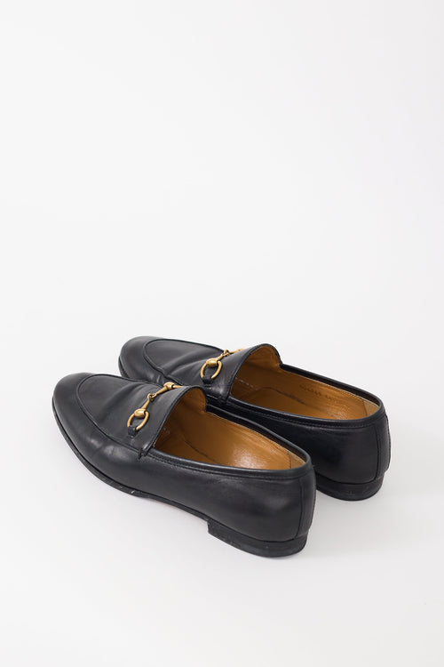 Gucci Black Leather Jordaan Loafer