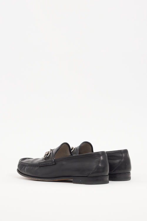 Gucci Black Leather Hardware Loafer