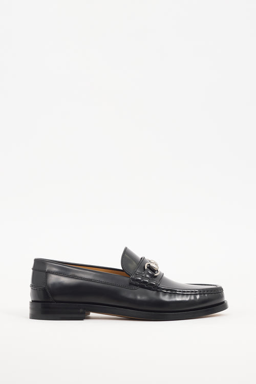 Gucci Black Patent Leather Hardware Kaveh Loafer