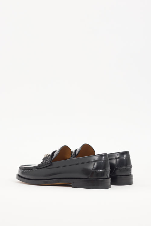 Gucci Black Patent Leather Hardware Kaveh Loafer