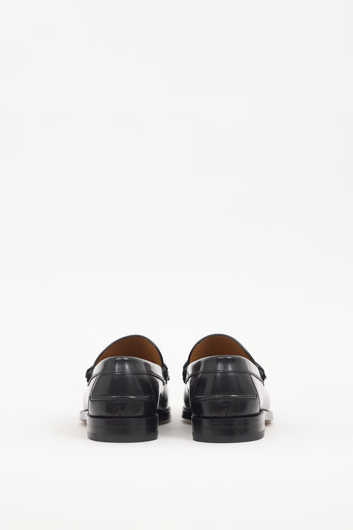 Gucci Black Patent Leather Hardware Kaveh Loafer