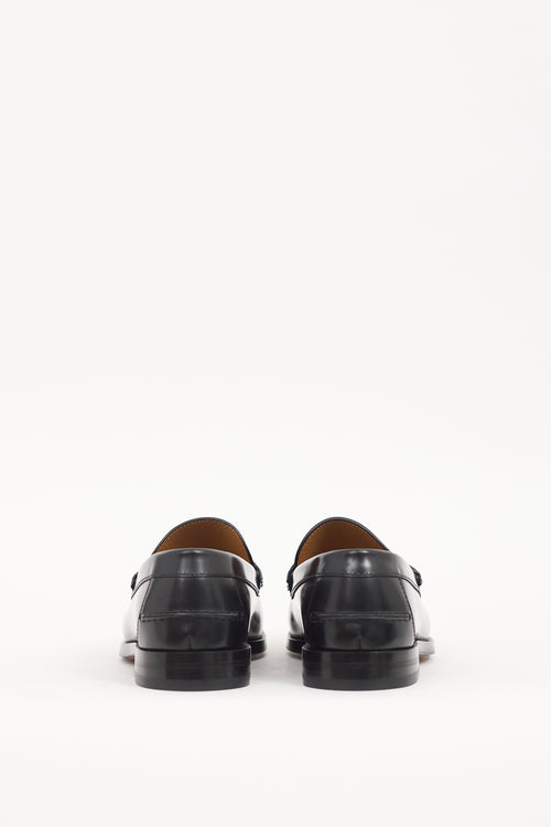 Gucci Black Patent Leather Hardware Kaveh Loafer