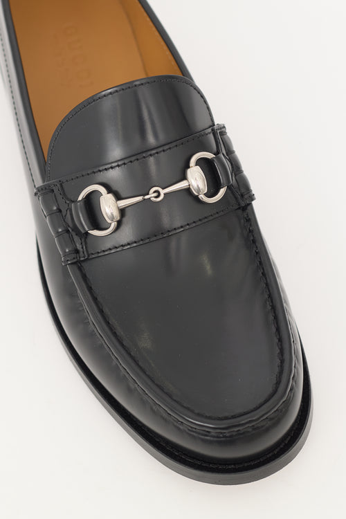 Gucci Black Patent Leather Hardware Kaveh Loafer