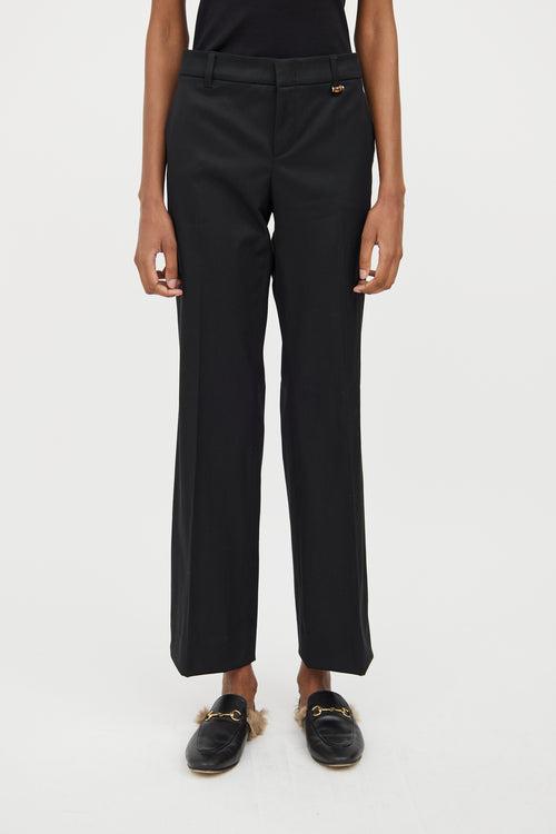 Gucci Black Bamboo Detail Blazer 
Pant Set