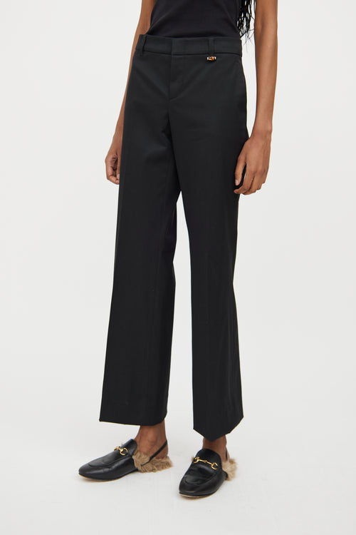 Gucci Black Bamboo Detail Blazer 
Pant Set