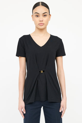 Gucci V Neck Cinched Top