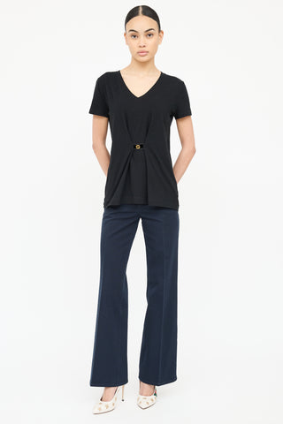 Gucci V-Neck Cinched Top