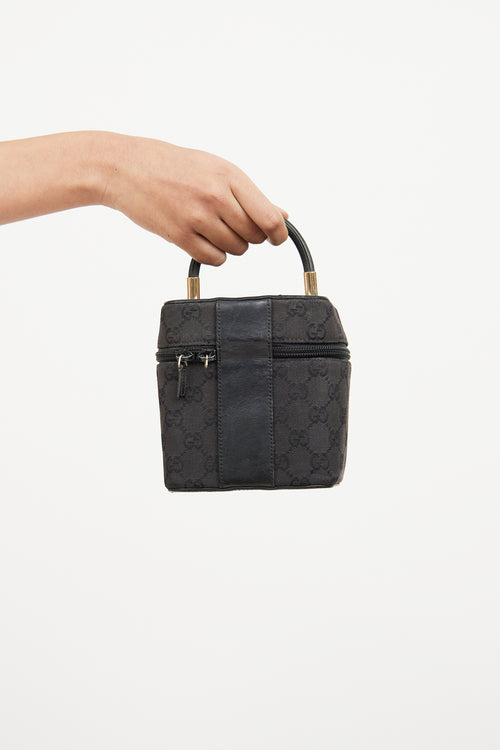 Black GG Canvas Vanity Bag