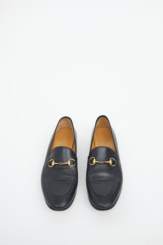 Gucci Black Leather Jordaan Loafer