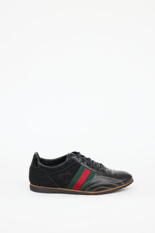 Gucci Black Monogram Web Sneaker