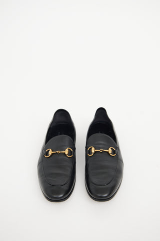 Gucci Black Leather Jordaan Loafer