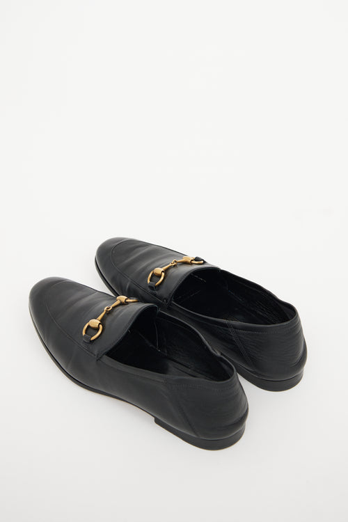 Gucci Black Leather Jordaan Loafer