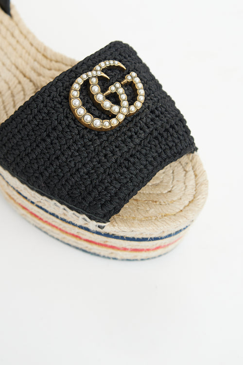 Gucci Black Lilibeth Platform Espadrille