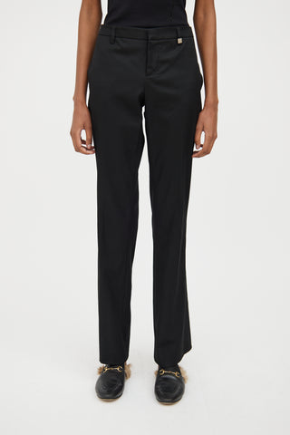 Gucci Black Low Rise Straight Leg Pant