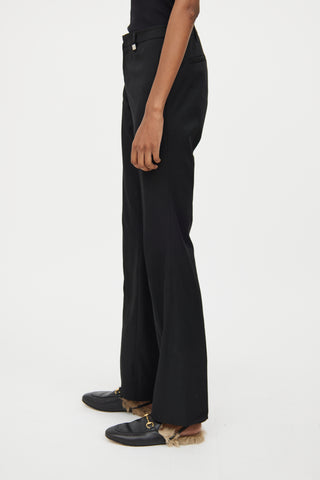 Gucci Black Low Rise Straight Leg Pant