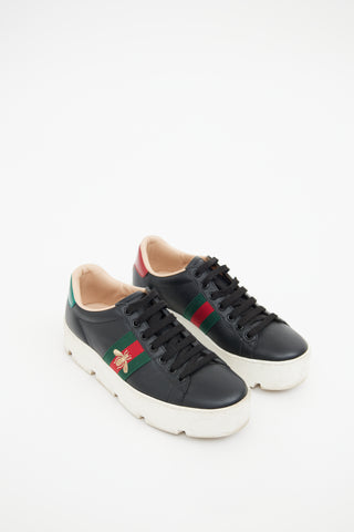 Gucci Black Ace Bee Platform Sneaker