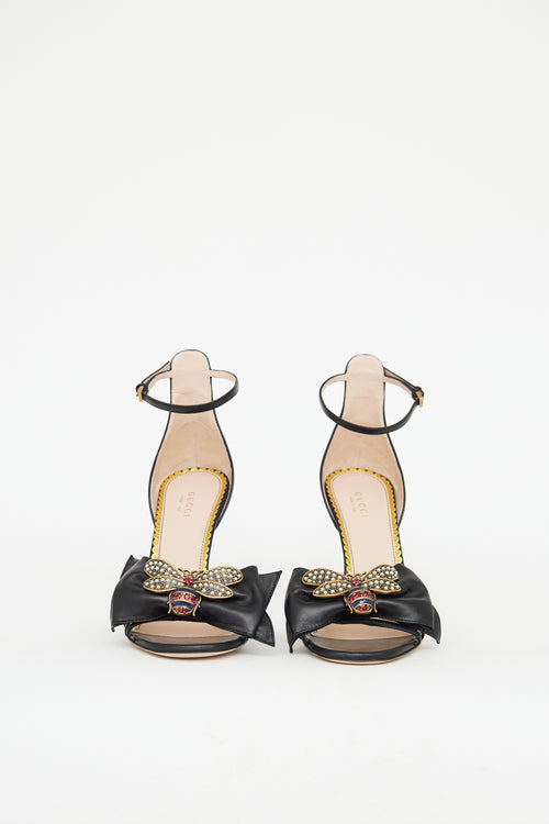 Gucci Black Queen Margaret High Heel Sandal