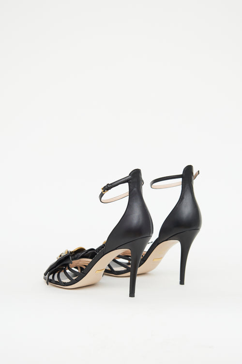 Gucci Black Queen Margaret High Heel Sandal