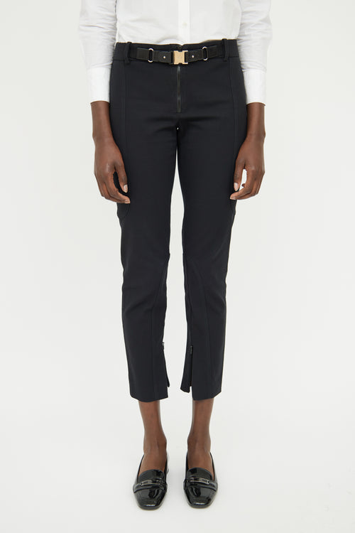 Gucci Black Slim Leg Buckle Pant